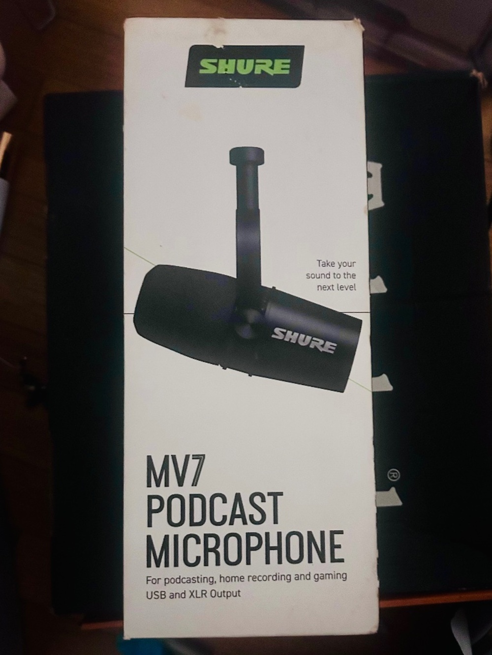 SHURE MV7 Podcast Microphone for Podcast, Livestream, & Gaming, Black, NIB